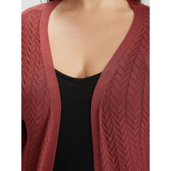 Plus Size 3X 22 24 Russet Rare BloomChic Loose Open Front Cardigan • - Picture 8 of 10